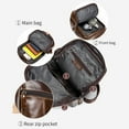thumbnail image 6 of Vintage Genuine Leather Sling Bag, Business Crossbody Shoulder Backpack Travel Bag Daypack For 7.9 Inch iPad One shoulder Carrying Crossbody Bag For Men - Brown, 6 of 6