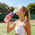 thumbnail image 1 of Large Capacity Spray Water Cup High Beauty Plastic Cup For Boys Summer Outdoor Sports Fitness Cup With Straw, 1 of 6