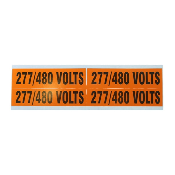 Ideal 44299 Conduit & Voltage Marker Labels, "277/480 Volts" (5 Pack