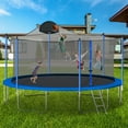thumbnail image 5 of Aukfa 14FT Trampoline with Enclosure Net for Kids Adults, Outdoor Trampoline with Basketball Hoop for Backyard, Blue, 5 of 8