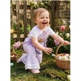 thumbnail image 7 of Gifts for Boys and Girsl Toddler Girls Easter Plaid Jumpsuit Sleeveless Bell Bottom Romper with Bunny Ear Straps and Egg Embroidery Soft Stretch Outfit for 12 Months to 5 Years, 7 of 7