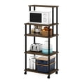 thumbnail image 4 of Furinno Turn-N-Tube 5-Tier Toolless Kitchen Storage Cart, Columbia Walnut/Black, 4 of 5