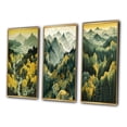 thumbnail image 3 of Designart "Majestic Mountain Forest in Green Vision Valley II" Meadow Framed Wall Art Set Of 3 - Green Traditional Frame Gallery Set For Office Decor, 3 of 6