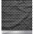 thumbnail image 1 of Soimoi Polyester Crepe Fabric Floral Block Printed Fabric 1 Yard 52 Inch Wide, 1 of 3