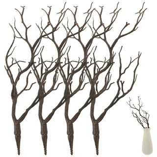 3pcs Curly Willow Branches Decorative Dried Artificial Twigs, Fake Bendable Sticks Vintage Vines/Stems DIY Greenery Plants Craft Vases Home Garden