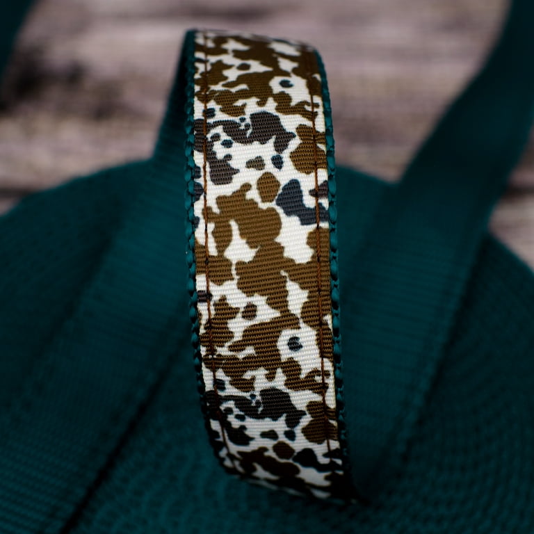 Country Brook Design® 7/8 inch Cow Print Ribbon on 1 inch Teal