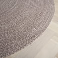 thumbnail image 4 of SAFAVIEH Braided Harmon Geometric Cotton Reversible Area Rug, Ivory/Beige, 4' x 6' Oval, 4 of 11