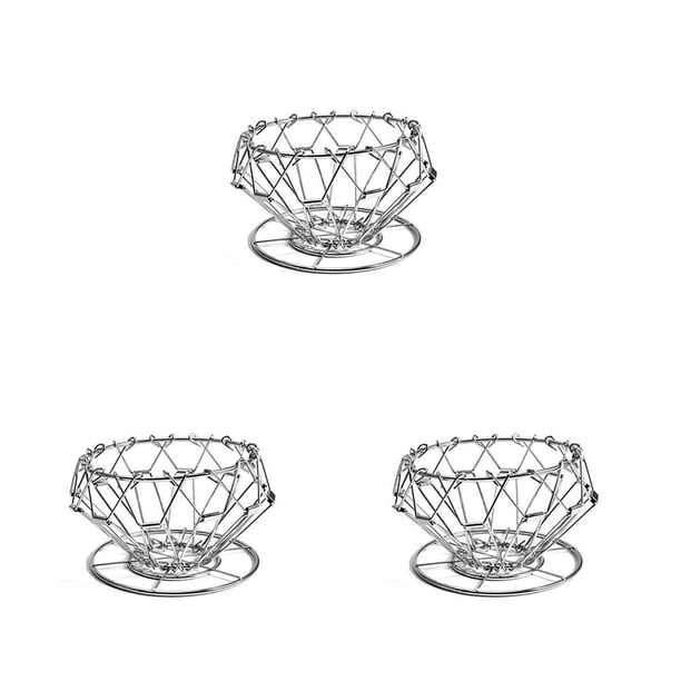 Soporte de gotero de café plegable Inteprter de acero inoxidable color Plata