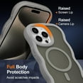 thumbnail image 4 of Magnetic for iPhone 14 Pro Case, Compatible with MagSafe, Transparent Wave Frame Design Case Soft Edge Cover Cute Clear Matte Shockproof Protective Phone Case, 4 of 6