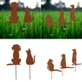 thumbnail image 2 of MOMOJIA Garden Decors for Outside Metal Rusted Decorative Garden Stakes, 2 of 20