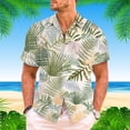 thumbnail image 2 of Mens Shirts Tropical Hawaiian Style Print Trend Short Sleeve Button Down Lapel Blousesbeach Casual Summer Tops Beige L, 2 of 4