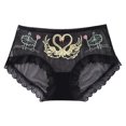 thumbnail image 1 of Aayomet Culotte Femme String Ouvert g Pants Lingerie Pyjama (Noir, G), 1 of 5