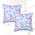 thumbnail image 3 of Bingfone Decorative Pillow Covers 18"X18" Rainbow Scales Couch Pillow Cases Modern Farmhouse Covers For Couch Sofa Bed, 3 of 9