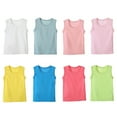 1/2/8 Pack Toddler Baby Kids Boys Girls Solid Tank Tops TShirts