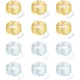 thumbnail image 1 of Paquete de 12 luces de cadena de hadas con pilas de 7 pies 20 LED impermeables de alambre plateado luces de luna estrellada de luciérnaga para dormitorio, fiesta de bricolaje, boda, patio, Navidad, 1 of 4