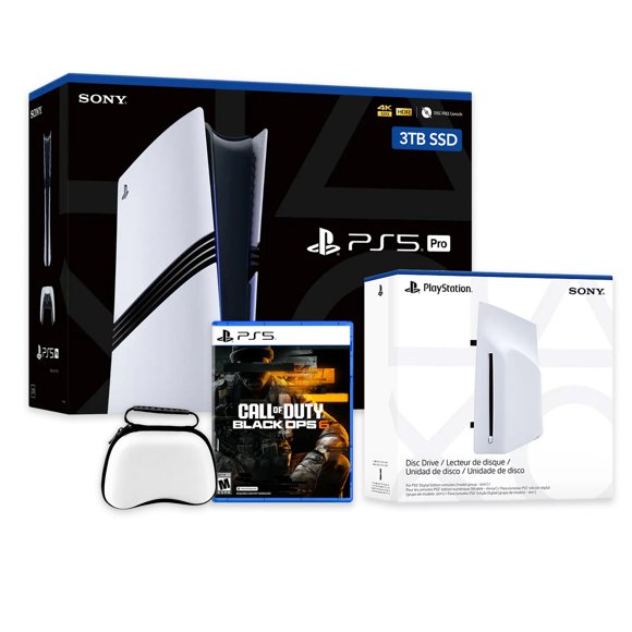 PlayStation 5 Pro 3TB SSD Console with Disc Drive, Wireless Controller and Case, Call of Duty Black Ops 6 - CFI-7019 PS5 Pro