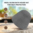 thumbnail image 2 of Gorro de sauna Uxcell para hombres y mujeres, gorro de lana para Banya/casa de baño/protección de cabeza, accesorios unisex para casa de baño [Gris], 2 of 6