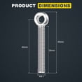 thumbnail image 2 of Uxcell Machine Shoulder Lift Eye Bolt (M6x40) 6Pcs, 304 Stainless Steel 18-10 Silver Fisheye Bolt, Rigging for Pipeline Gate Valves, Construction Steel Pipes & Home Renovation, 2 of 7