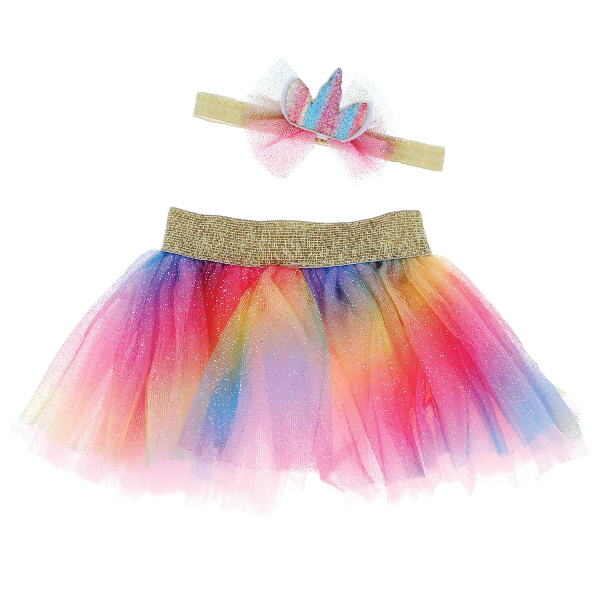 I Love 80s Rainbow Tutu Skirt Child Girls Costume Accessories Set