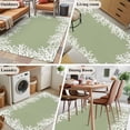 thumbnail image 5 of 3'x5' Area Rugs, Coastal Coral Indoor Outdoor Area Rug for Living Room Bedroom, Sage Green Ocean Marine Nautical Beach Washable Bathroom Rugs Kitchen Floor Carpet Mats Home Decor Aesthetic, 5 of 8