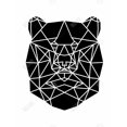 thumbnail image 3 of Geometric bear head - 36"x48" canvas - Print on demand, 3 of 5