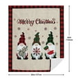 thumbnail image 2 of Christmas Throw Blanket Red Black Plaid Gnome Christmas Blanket, Flannel Fuzzy Cozy Soft Warm Bed Throw Blanket for Living Room, Couch, Bedroom, 2 of 7