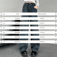 thumbnail image 4 of Mercatoo Girls Classic Wide Leg Jeans Baggy Straight Leg Elastic High Waist Vintag1 Y1k Denim Pants Juniors Loose Casual Trousers, 4 of 6