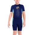 thumbnail image 1 of Boys Titsuits Traje de buceo de una pieza Secado rápido Neopreno Traje de Neopreno Traje de baño para niños Buceo Snorkeling Surfing Natación Dark Blue S 2.5mm sidaley OD003681-06, 1 of 7