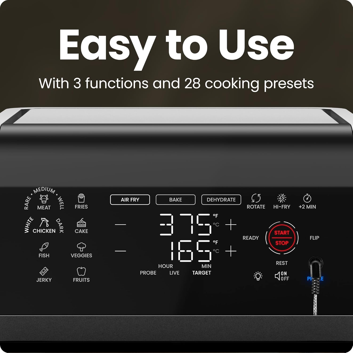 Chefman 12 Qt. Air Fryer 5-in-1 Multifunctional Black photo 5