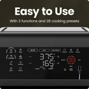 Chefman 12 Qt. Air Fryer 5 Functions w/ Integrated Smart Thermometer, 28 Presets, Black