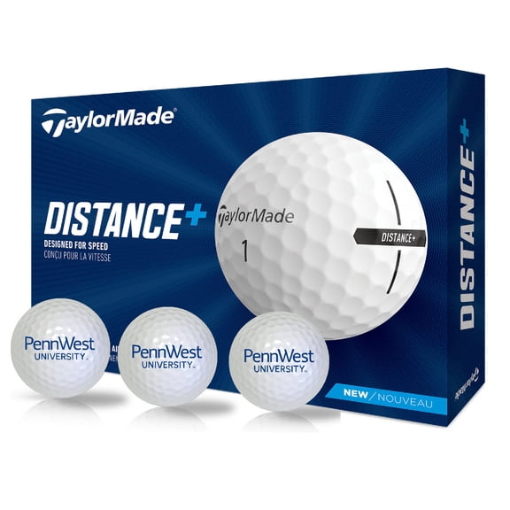 PennWest University Logo Edition Taylormade Distance  Golf Balls 12-Pack (Dozen)