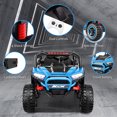 thumbnail image 6 of VIBESPARK 24V 2 Seater Ride on Car with Remote Control, Powered Ride on UTV Toys for Boys, Girls, Ages 3-8, Electric Car w/ Colorful LED Lights, Bluetooth, MP3, USB, 5MPH, Sky Blue, 6 of 9