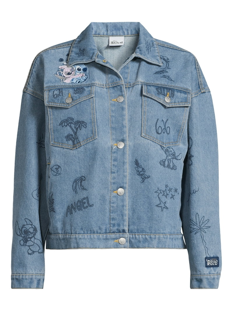 Disney Stitch Women's Denim Jacket - Walmart.com
