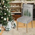 thumbnail image 3 of 6PCS Christmas Dining Chair Covers,Grey Christmas Pine Trees Stretch Removable Washable Slipcover Chair Protector for Dining Room Home Decor, 3 of 6