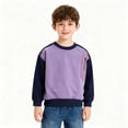 thumbnail image 2 of COM1950s Chandail en Molleton à Manches Longues pour Enfants, Col Rond Épais et Chaud, Vêtements de Sport Décontractés, 2 of 8