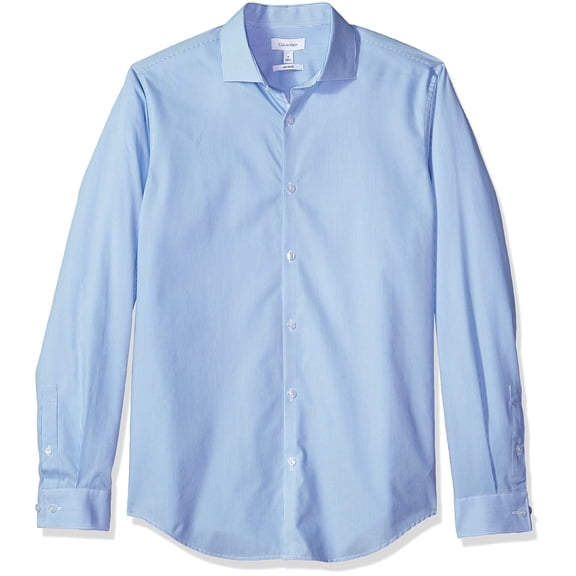 Calvin Klein Mens Small Pinstriped Button Down Shirt