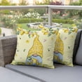 thumbnail image 3 of Yellow Lemon Gnome Outdoor Pillow Covers Pack of 2 Summer Fruit Pink Floral Leaves Waterproof Throw Pillow Covers Decorative Cushion Cases for Patio Garden Tent Balcony Couch 20x20 inch, 3 of 9