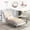 Beige, variant on Velvet Chaise Lounge Indoor, Button-Tufted Upholstered Chaise Lounge Chair with Pillow for Bedroom, Living Room & Office,Light Blue
