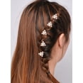 thumbnail image 2 of Pearl Bride Wedding Hair Pins Bridal Crystal Hair Piece Rhinestone Headpieces Hair Accessories for Women and Girls (Rose Gold), 2 of 5