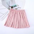 thumbnail image 3 of CHICTRY Kids Girls Casual Pleated Tennis Skirt High Waist School Girls Uniform Miniskirt Skater A Line Skirt Pink 10-11, 3 of 4