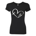 thumbnail image 2 of Wild Bobby Heart Made Of Faith Inspirational/Christian Women Slim Fit Junior Tee, Black, Small, 2 of 5