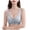 Grey, variant on Post Surgical Bra Front Closure, Front Snap Bras for Older Women Prosthetic Breast Cancer, Blue L
