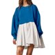 thumbnail image 5 of Vestido de manga larga para mujer vestido de retales de Color sólido vestido informal para desplazamientos diarios, 5 of 8