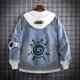 thumbnail image 1 of Anime Naruto Akatsuki Hole Denim Jacket Cosplay Jackets Clothes Costumes Men Hoodies Uzumaki Akatsuki Sakura Clothing TopsL Gao Jinjia LED, 1 of 2