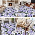 thumbnail image 4 of Rectangle Rug 5x8ft Area Rug,Purple Flower Leaves Hydrangea Area Rugs for Living Room Bedroom,Watercolor Floral Seamless Floor Mat Non-Slip Non-Shedding Carpet Indoor Accent Rugs, 4 of 9