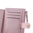 thumbnail image 4 of Cartera de cuero PU con cremallera y múltiples ranuras para mujer minicarteras de Color sólido, 4 of 7