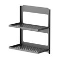 thumbnail image 1 of Estantes de pared flotantes Almacenamiento plegable de 2 niveles estantes de pared estantes de pared para el sótano cafetera sala de cocina oficina, 1 of 8