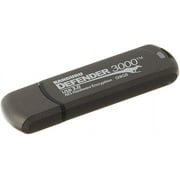 Kanguru Defender3000 FIPS 140-2 Certified Level 3, SuperSpeed USB 3.0 Secure Flash Drive, 128G - FIPS 140-2 Level 3 Certified, AES 256-Bit Hardware Encrypted, SuperSpeed USB 3.0, Remotely Manageabl...