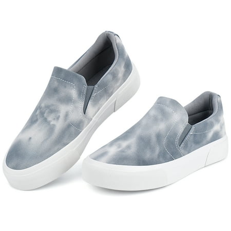 JENN ARDOR Slip On Canvas Shoes for Women Fashion Sneakers Walking Shoes Women Comfortable Loafers Flats Shoes