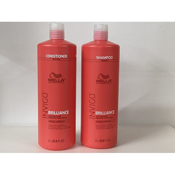 Wella Invigo brilliance color shampoo & Conditioner for fine to normal 33.8 oz liter set - Walmart.com
